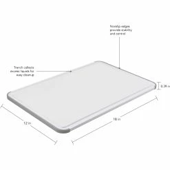 Outlet 😍 KitchenAid Classic 12 X 18 In. White And Matte Gray Plastic Cutting Board 🔥 -KitchenAid Shop unnamed file 101