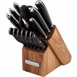 Flash Sale ⌛ Sabatier 15 Pc. Forged Triple Riveted Cutlery Set In Acacia Wood Block 🎁