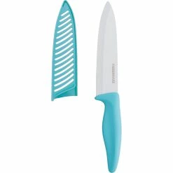 Budget 🌟 Farberware 6 In. Ceramic Chef Knife, Aqua 🔥