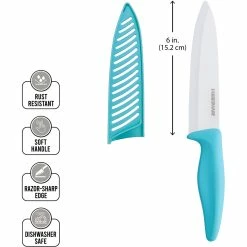 Budget 🌟 Farberware 6 In. Ceramic Chef Knife, Aqua 🔥 -KitchenAid Shop unnamed file 163