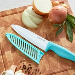 Budget 🌟 Farberware 6 In. Ceramic Chef Knife, Aqua 🔥 -KitchenAid Shop unnamed file 164
