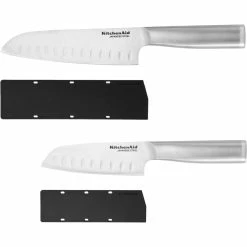 Deals 🥰 KitchenAid Gourmet 2 Pc. Santoku Knife Set With Sheaths 🤩