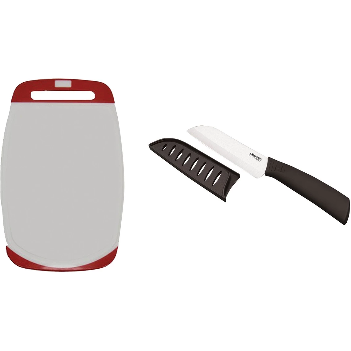 Outlet π₯° Starfrit 16 X 10 In. Antibacterial Cutting Board And 5 In. Ceramic Santoku Knife π 3 Outlet π₯° Starfrit 16 X 10 In. Antibacterial Cutting Board And 5 In. Ceramic Santoku Knife π