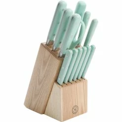 Outlet ✨ Martha Stewart Collection 14 Pc. Cutlery Set With Wood Block 👏