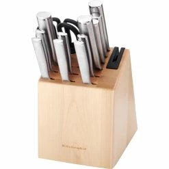 Flash Sale 🎁 KitchenAid Stainless Steel Birch Block Cutlery Set 14 Pc. 🥰