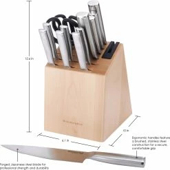 Flash Sale 🎁 KitchenAid Stainless Steel Birch Block Cutlery Set 14 Pc. 🥰 -KitchenAid Shop unnamed file 26