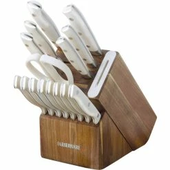 Outlet ✨ Farberware Edgekeeper Universal 16 Pc. Cutlery Set 🎉