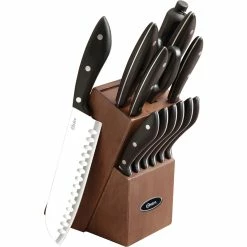 Budget 💯 Oster Huxford Bakelite Handle Hardwood Block Cutlery Set 14 Pc. 🥰