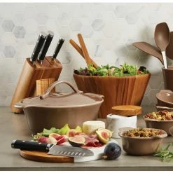 Brand new 👍 Anolon Pantryware White Marble/Teak 10 In. Round Wood Serving Board 🧨 -KitchenAid Shop unnamed file 356