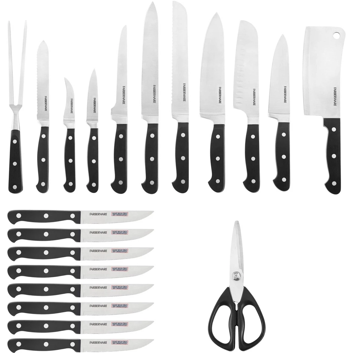 Cheap π― Farberware 21 Pc. Forged Triple Riveted Cutlery Set β¨ 5 Cheap π― Farberware 21 Pc. Forged Triple Riveted Cutlery Set β¨ - Image 3