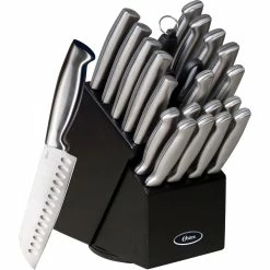 Coupon 😀 Oster Baldwyn 22 Pc. Cutlery Set With Black Wood Swivel Block 😍