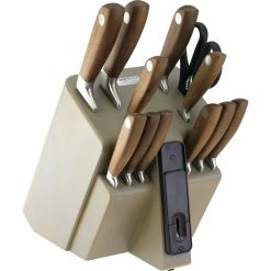 Best reviews of 🥰 Robinson Home Acacia Wood Handled Knives Exact Edge Cutlery Set 13 Pc. 🥰